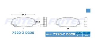 BALATA FRITEC METALICA DELANTERA MAZDA B2000 PICK UP 1986 B2200 1987/1993 B2600 1987/1993 = 7220 FRITEC
