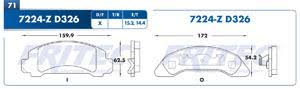 BALATA FRITEC METALICA DELANTERA  FORD AEROSTAR 1986/1987 BRONCO II 1986/1987 RANGER 1986/1987 = 7224 FRITRC
