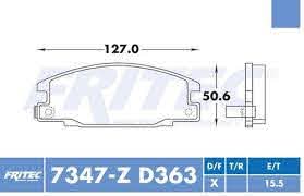 BALATA FRITEC AZUL METALICA DELANTERA CHEVROLET GENERAL MOTORS LUV 97/06 HONDA PASSPORT 94/96 IZUZU AMIGO 89/93 PICK UP 88/95 RODEO 91/95 TROOPER 90/91 = 7347 FRITEC