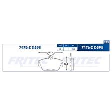 BALATA FRITEC METALICA DELANTERA FORD TAURUS 95/99 LINCOLN CONTINENTAL 95/02 MARK VIII 93/98 MERCURY SABLE 01/05 =7476 FRITEC