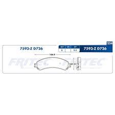 BALATA FRITEC METALICA DELANTERA CHEVROLET GENERAL MOTORS BLAZER 97/05 S10 98/03 GMC JIMMY 97/05 SONOMA 98/04 ISUZU HOMBRE 98/00 OLDSMOBILE BRAVADA 97/01 = 7593 FRITEC