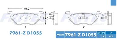 BALATA FRITEC METALICA TRASERA FORD ESCAPE 04/10 MAZDA TRIBUTE 05/06 MERCURY MARINER 05/19 = 7961 FRITEC