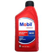 ACEITE MONOGRADO MOBIL SAE 40 BOTELLA 946 ML PARA MOTORES DE USO PESADO