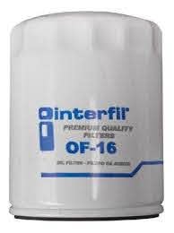 FILTRO ACEITE INTERFIL AUDI CHRYSLER DODGE FORD JEEP LAND ROVER MERCURY MITSUBISHI RENAULT TOYOTA  = OF16 INTERFIL