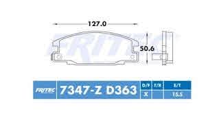BALATA OEP METALICA DELANTERA CHEVROLET GENERAL MOTORS LUV 97/06 HONDA PASSPORT 94/96 IZUZU AMIGO 89/93 PICK UP 88/95 RODEO 91/95 TROOPER 90/91 = 7347 FRITEC