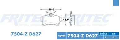 BALATA RAYBESTOS SEMIMETALICA TRASERA FORD MUSTANG 99/04 = 7504 FRITEC