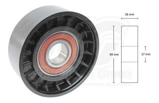 POLEA TENSORA DE ACCESORIOS ROADSTAR AUDI DODGE BMW CHRYSLER IZUZU JEEP VOLKSWAGEN TOYOTA SEAT PONTIAC HUMMER = KR131123 KEEP ON GREEN