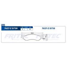 BALATA FRITEC CERAMICA SPECIFIC DELANTERA CHRYSLER DODGE B1500 1998 RAM 1500 2000 RAM 1500 VAN 99/02 RAM 1500 2000 = 7627 FRITEC
