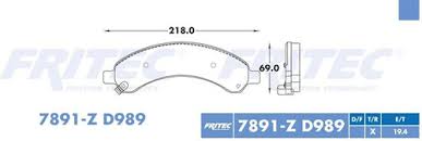BALATA FRITEC CERAMICA SPECIFIC TRASERA CHEVROLET GENERAL MOTORS EXPRESS 1500 03/08 EXPRESS 3500 03/13 GMC SAVANA 3500 03/09 =  7891 FRITEC