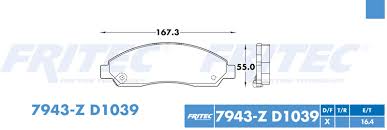 BALATA FRITEC ROJA CERAMICA HD DELANTERA CHEVROLET GENERAL MOTORS COLORADO 04/08 CANYON 04/08 ISUZU I280 2006 I290 07/08 I350 2006 I370 07/08 = 7943 FRITEC