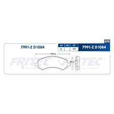 BALATA FRITEC CERAMICA SPECIFIC DELANTERA CHRYSLER DODGE ASPEN 07/09 DAKOTA 05/12 DURANGO 07/09 RAM 1500 06/18 MITSUBISHI RAIDER 06/09 1500 11/18 = 7991 FRITEC