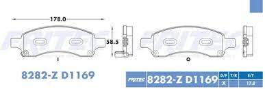 BALATA FRITEC CERAMICA SPECIFIC DELANTERA BUICK RAINIER 06/07 CHEVROLET GENERAL MOTORS COLORADO 09/12 SILVERADO 06/07 TRAILBLAZER 06/09 GMC CANYON 09/12 ENVOY 06/09 ISUZU ASCENDER 06/08 SAAB 9-7X 06/09 = 8282 FRITEC