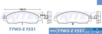 BALATA FRITEC CERAMICA SPECIFIC DELANTERA NISSAN NP300 FRONTIER 16/18 ANTES 77W3 = 9141 FRITEC
