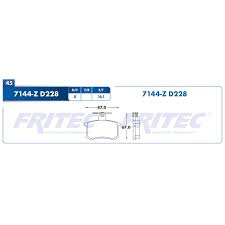 BALATA FRITEC CERAMICA SPECIFIC TRASERA AUDI A6 95/99 AUDI A8 97/97 AUDI A3 98/00 AUDI A4 97/01 = 7144 FRITEC