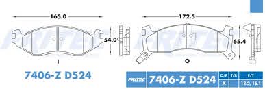 BALATA FRITEC CERAMICA SPECIFIC DELANTERA CHRYSLER DODGE IMPERIAL 91/93 NEW YORKER 91/93 SHADOW 91/94 SPIRIT 90/95 GRAND VOYAGER 91/95 ROWN COUNTRY 1994 VOYAGER 91/94 DODGE DYNASTY 91/93 CARAVAN Y GRAND CARAVAN 1994 = 7406 FRITEC