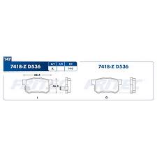 BALATA FRITEC CERÁMICA SPECIFIC TRASERA ACURA CL 97/03 LEGEND 91/95 RL 96/04 TL 04/08 RDX 05/12 HONDA ACCORD 95/96 CIVIC 06/11 EV PLUS 1998 CRV 02/06 ELEMENT 03/11 ODYSSEY 95/98 OASIS 96/99 = 7418Z D536 FRITEC