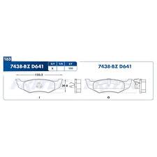 BALATA FRITEC CERAMICA SPECIFIC TRASERA CHRYSLER DODGE CIRRUS 95/06 PT CRUISER 01/10 SEBRING 01/06 NEON 95/99 NEON 00/05 STRATUS 95/06 PLYMOUTH BREEZE 95/00 = 7438BZD641 FRITEC