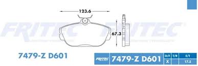 BALATA FRITEC CERÁMICA SPECIFIC DELANTERA FORD TAURUS 94/00 WINDSTAR 94/03 LINCOLN CONTINENTAL 93/94 MERCURY SABLE 94/00 = 7479 FRITEC