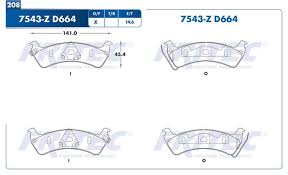 BALATA FRITEC CERAMICA SPECIFIC TRASERA FORD WINDSTAR 94/03 = 7543 FRITEC