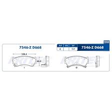 BALATA FRITEC CERAMICA SPECIFIC DELANTERA NISSAN 200SX 95/98 SENTRA 95/99 = 7546 FRITEC