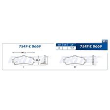 BALATA FRITEC CERAMICA SPECIFIC TRASERA NISSAN 200SX 95/98 LUCINO 95/00 SENTRA 95/00 = 7547 FRITEC