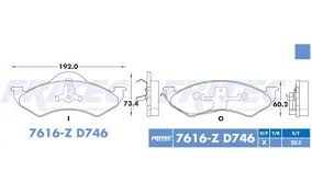 BALATA FRITEC CERAMICA SPECIFIC DELANTERA CHRYSLER DODGE DAKOTA 1999 DURANGO 98/99 = 7616ZD746 FRITEC