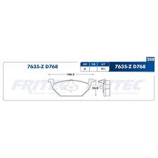 BALATA FRITEC CERAMICA SPECIFIC DELANTERA VOLKSWAGEN CROSSFOX BEETLE CABRIO LUPO COMFORTLINE POLO JETTA EUROPA A4 JETTA A4 SPORT VAN SEAT CORDOBA IBIZA TOLEDO LEON AUDI A3 SIN SENSOR = 7709 7635 FRITEC