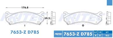 BALATA FRITEC CERÁMICA SPECIFIC DELANTERA CHEVROLET ASTRO AVALANCHE CHEYENNE EXPRESS SAVANA SIERRA HYBRID SILVERADO SILVERADO SONORA TAHOE YUKON HUMMER H2 CADILLAC ESCALADE = 7653 FRITEC