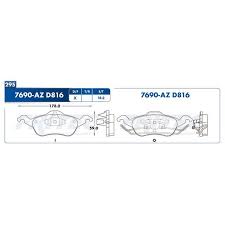 BALATA FRITEC CERAMICA SPECIFIC DELANTERA FORD FOCUS FOCUS SEDAN 00/05 FOCUS WAGON 00/04 FOCUS ZX3 00/04 CON SEGURO = 7690 FRITEC