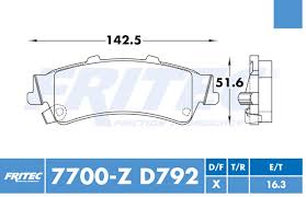 BALATA FRITEC CERAMICA SPECIFIC TRASERA CADILLAC DEVILLE 00/05 DTS 06/11 CHEVROLET GENERAL MOTORS ASTRO 03/05 SILVERADO 1500 01/06 SUBURBAN 1500 2000 TAHOE 00/01 GMC SAFARI 03/05 SIERRA 2001 SIERRA 1500 01/06 YUKON 00/02 = 7700 FRITEC