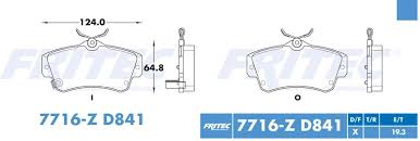 BALATA FRITEC CERAMICA SPECIFIC DELANTERA CHRYSLER PT CRUISER 01/10 PT CRUISER TURBO 01/07 DODGE NEON 03/05 = 7716 FRITEC