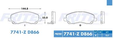 BALATA FRITEC CERAMICA SPECIFIC DELANTERA CHRYSLER CIRRUS AVENGER CALIBER DODGE STRATUS SEBRING MITSUBISHI ECLIPSE GALANT OUTLANDER OUTLANDER SPORT LANCER GTS GRANDIS JEEP PATRIOT COMPASS = 7741 FRITEC