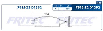 BALATA FRITEC CERAMICA SPECIFIC DELANTERA FORD F150 08/09 LOBO 09/11 = 7915Z2 FRITEC