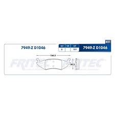 BALATA FRITEC CERAMICA SPECIFIC TRASERA FORD E150 06/07 E 150 ECONOLINE 04/05 E 250 ECONOLINE 04/05 = 7949 FRITEC