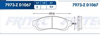 BALATA FRITEC CERAMICA SPECIFIC TRASERAS FORD F350 SUPERDUTY 05/07 LOBO 06/08 = 7973 FRITEC