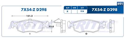 BALATA FRITEC CERAMICA SPECIFIC DELANTERA FIAT PALIO 04/10 = 7X54 FRITEC