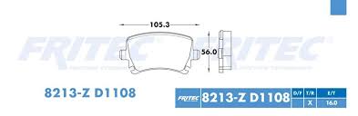 BALATA FRITEC CERAMICA SPECIFIC TRASERA AUDI A1 A3 A4 A6 S3 S6 TT SEAT IBIZA LEON TOLEDO FREETRACK VOLKSWAGEN BORA CC EOS GOLF GOLF GTI GTI JETTA A4 JETTA A6 10/11 PASSAT 06/13 RABBIT 06/09 TIGUAN 09/16 = 8213 FRITEC