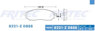 BALATA FRITEC CERAMICA SPECIFIC DELANTERA INFINITI NISSAN 350Z 06/09 370Z 09/17 MURANO 11/14 PATHFINDER 08/12 MOTOR V8 5.6L  RENAULT SAFRANE 09/12 KOLEOS 09/15 = 8221 FRITEC