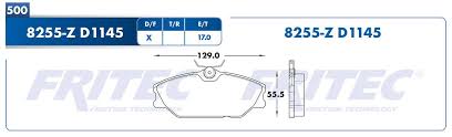 BALATA FRITEC CERAMICA SPECIFIC DELANTERA RENAULT CLIO SPORT 02/07 MEGANE 01/04 SCENIC 01/04 ANTES 7Y01 = 8255 FRITEC