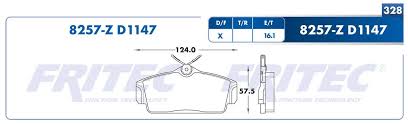 BALATA FRITEC CERAMICA SPECIFIC DELANTERA NISSAN ALMERA 01/05 ANTES 772X = 8257 FRITEC