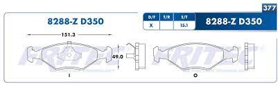 BALATA FRITEC CERAMICA SPECIFIC DELANTERA VOLKSWAGEN POINTER 99/09 CLIP 43.5MM PISTON GRANDE ROTOR VENTILADO ANTES 77X7 = 8288 FRITEC