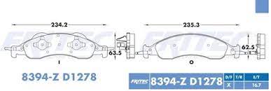 BALATA FRITEC CERAMICA SPECIFIC DELANTERA FORD EXPEDITION 07/09 LINCOLN NAVIGATOR 07/10 =8394 FRITEC