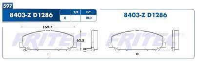 BALATA FRITEC CERAMICA SPECIFIC DELANTERA INFINITI QX56 07/10 QX80 14/18 NISSAN ARMADA 07/11 TITAN 08/17 = 8403 D1286 FRITEC