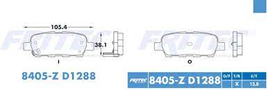BALATA FRITEC CERAMICA SPECIFIC TRASERA NISSAN 370Z 2009 ALTIMA 08/12 SENTRA 07/12 JUKE 14/17 MURANO 09/17 PATHFINDER 13/17 ROGUE 08/13 SAFRANE 09/15 RENAULT KOLEOS 09/15 = 8405 FRITEC