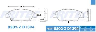 BALATA FRITEC CERAMICA SPECIFIC DELANTERA HONDA CRZ 11/13 FIT 10/13 CITY 14/16 = 8502 FRITEC