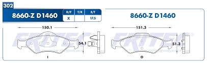 BALATA FRITEC CERAMICA SPECIFIC DELANTERA FORD FIESTA 00/02 ANTES 769X = 8660 FRITEC