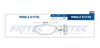 BALATA FRITEC CERAMICA SPECIFIC DELANTERA VOLKSWAGEN POLO 15/18 VENTO ANTES 8Y03Z = 9006 FRITEC
