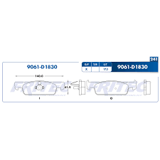 BALATA FRITEC CERAMICA SPECIFIC DELANTERA RENAULT LOGAN 2015/2018 ANTES 75Y5 = SPC9061 FRITEC
