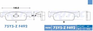 BALATA FRITEC CERAMICA SPECIFIC DELANTERA RENAULT LOGAN 2015/2018 ANTES 75Y5 = SPC9061 FRITEC