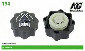 TAPON DE DEPOSITO DE ANTICONGELANTE KEEP ON GREEN PARA PEUGEOT 206 4 CIL 1.4L 1.6L 00/09 PEUGEOT 207 4 CIL 1.4L 2.0L 03/17 PEUGEOT PARTNER 4 CIL 1.6L 01/17 = T94 KEEP ON GREEN = NO HAY EQUIVALENCIA EN BRUCK